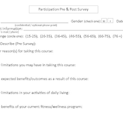 post program surveys